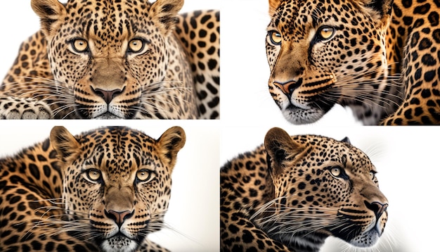 Foto ritratto di leopardo generativo ai