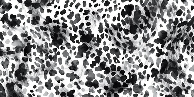 leopard print pattern in white and black color in the style of pencil sketch