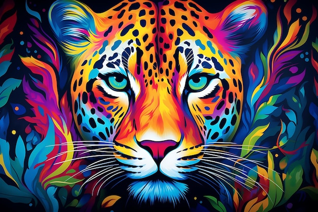 Leopard's Luminance Airbrush Painting