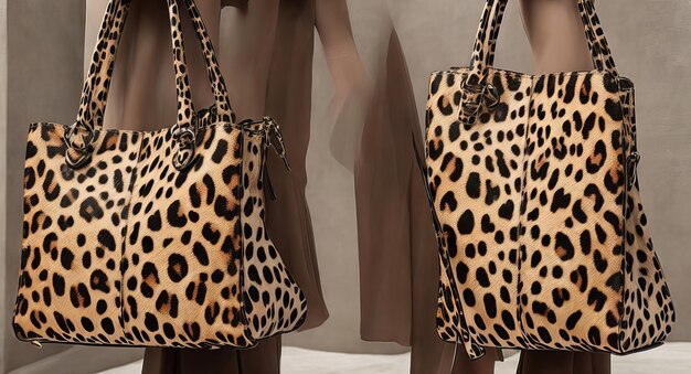 Photo leopard skin bag ai generation