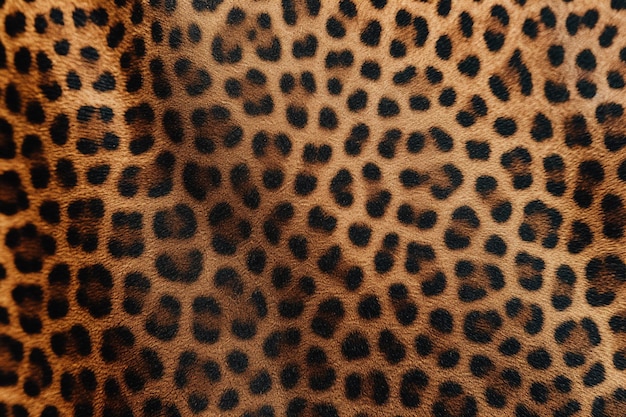 A leopard skin with a black spot pattern.