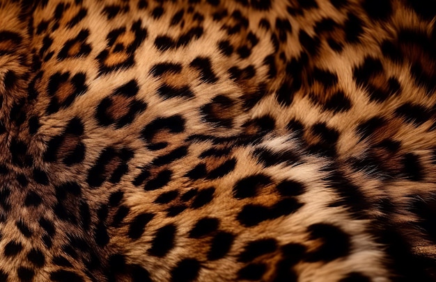 Leopard texture topview Animal pattern Generate Ai