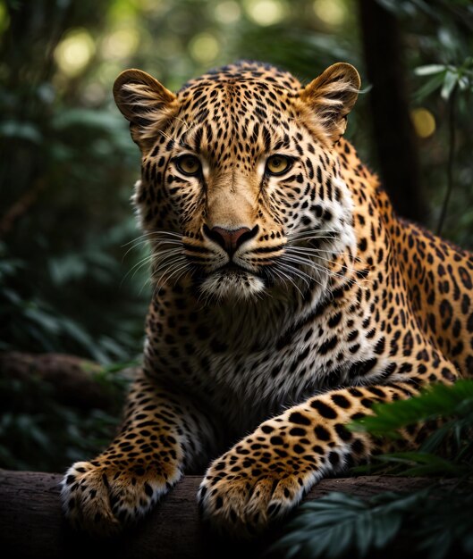 Leopard Wandering Alone in The Forest