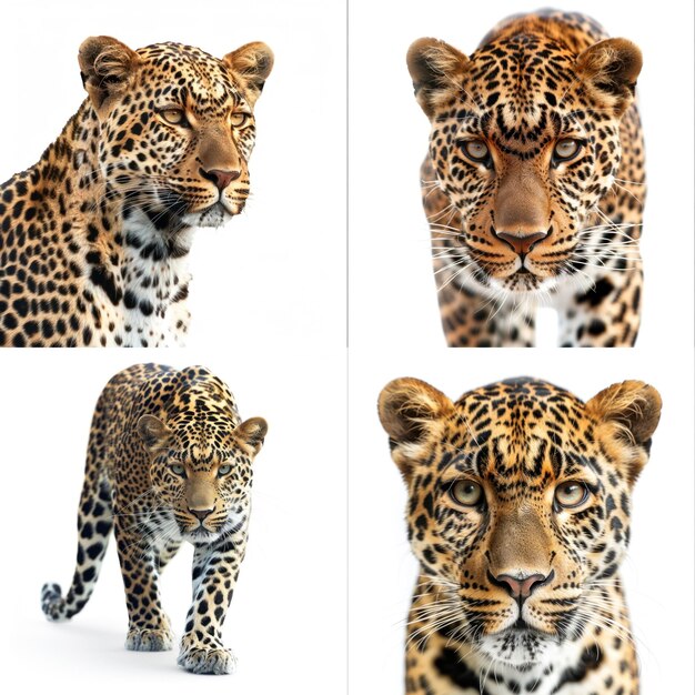 leopard on white background