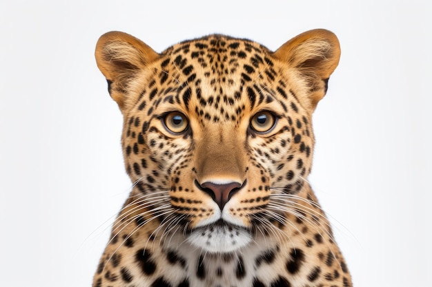 leopard on white background