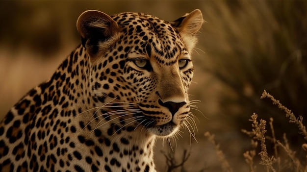 A leopard in the wild, the first of the series