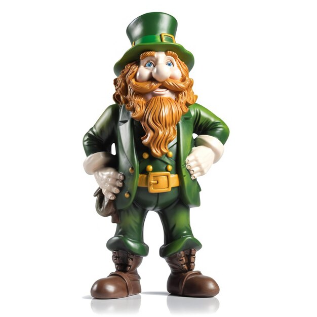 Foto leprechaun geïsoleerd op witte achtergrond saint patrick's day