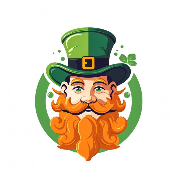 Leprechaun gezicht logo