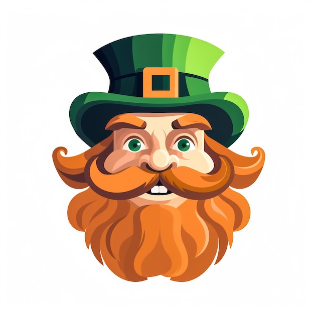 Leprechaun gezicht logo