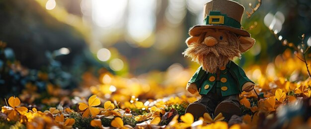 Photo leprechaun paper craft st s day hd background wallpaper desktop wallpaper