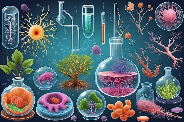 Foto leraar demonstreert een wetenschappelijk experiment in het lab