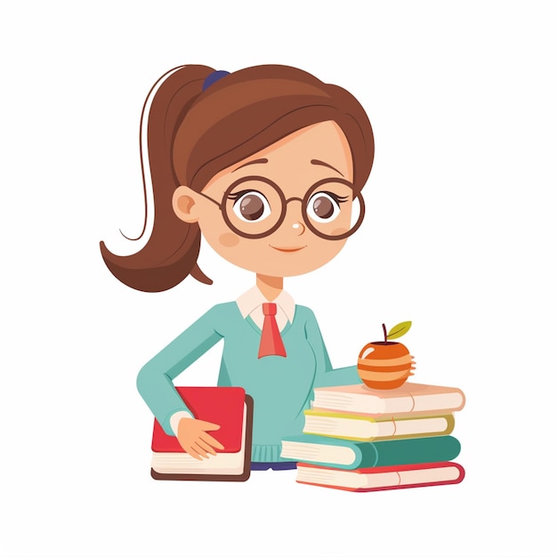 leraar onderwijs kennis illustratie happy concept design vector klaslokaal boek