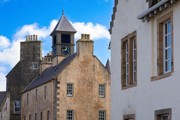 Lerwick a coastal city in shetland scotland british islands in england with scenic medieval houses