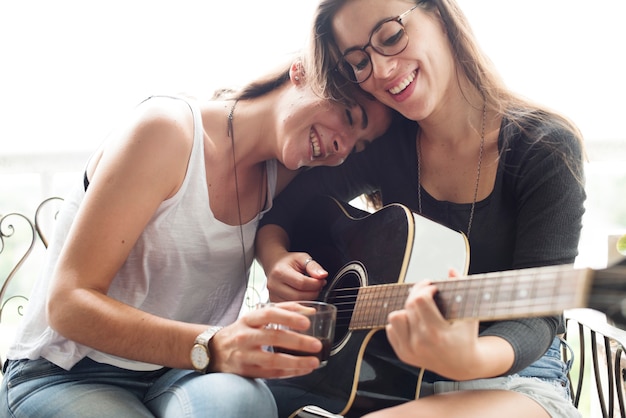 Photo lesbian couple in love