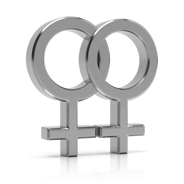 Lesbian symbol 3d render