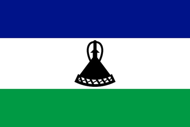 레소토 국기 배경 일러스트 텍스처 플랫 플래그