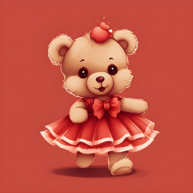 Photo let the ballerina teddy bear speak through charming clipart