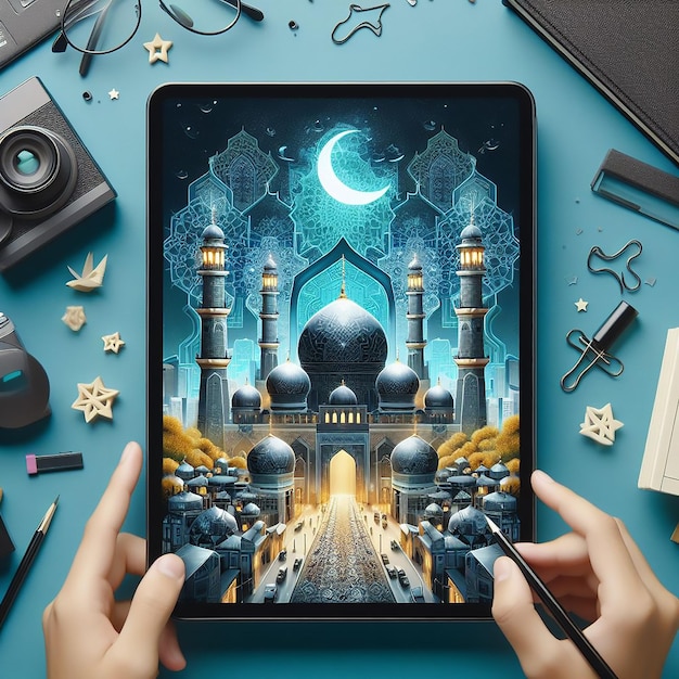 Foto lascia che la tecnologia migliori le tue esperienze festive eid ul adha generato da ai