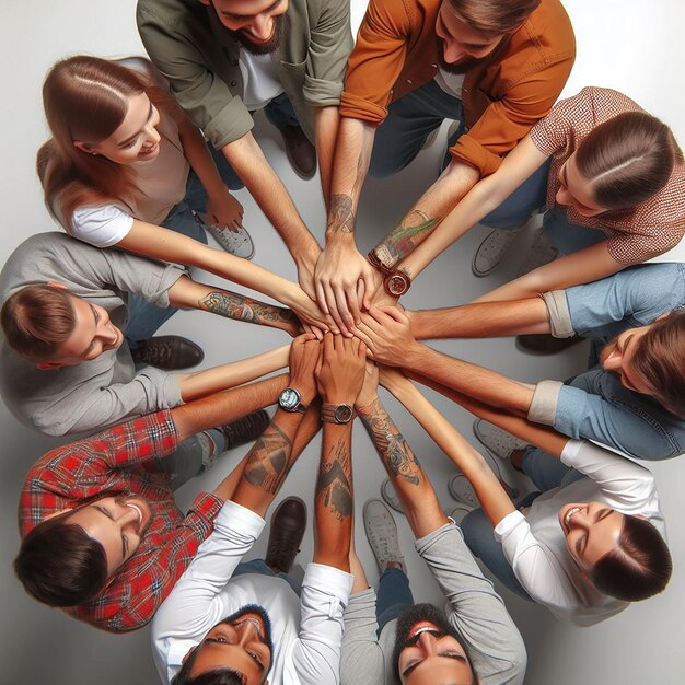 Let us join our hands teamwork