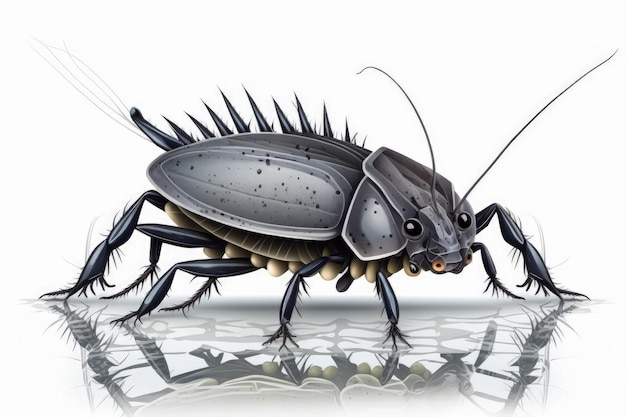 Photo the lethocerus giant water bug in its adult form