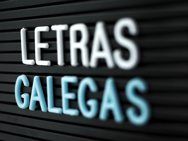 Letras galegas typography Celebration of the galician literature day