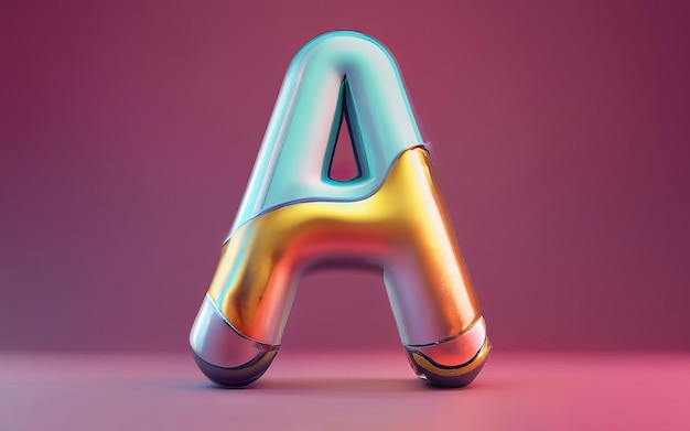 Letter A in 3D