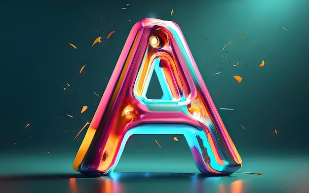 Letter A in 3D