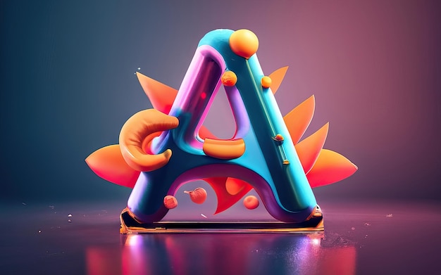 Photo letter a in 3d