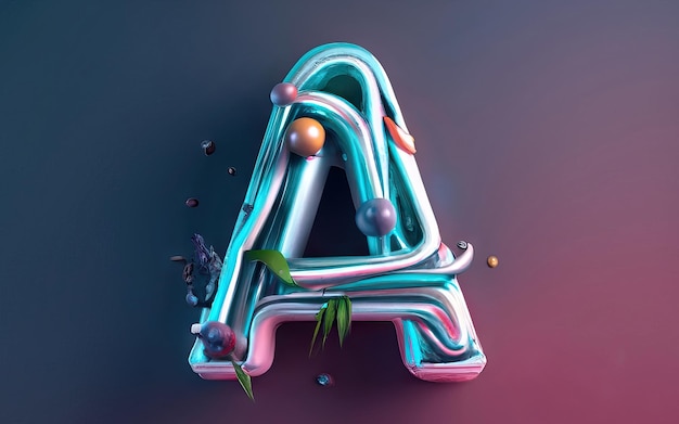 Photo letter a in 3d