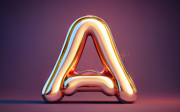 Letter A in 3D