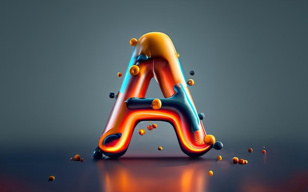 Letter A in 3D