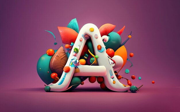 Letter A in 3D