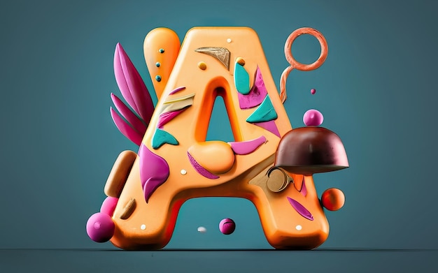 Photo letter a in 3d