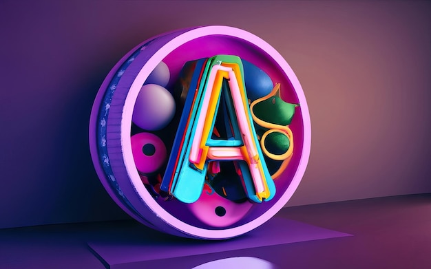 Photo letter a in 3d