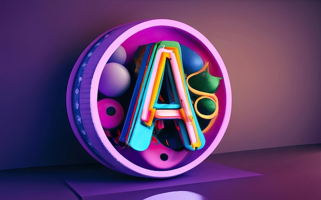 Letter A in 3D