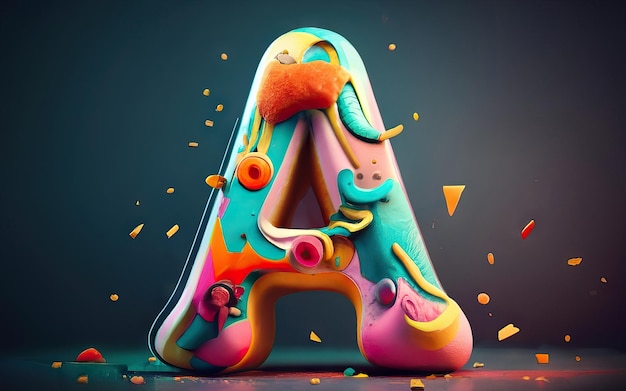 Letter A in 3D