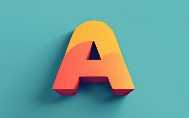 Photo letter a in 3d