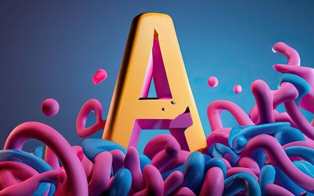 Photo letter a in 3d