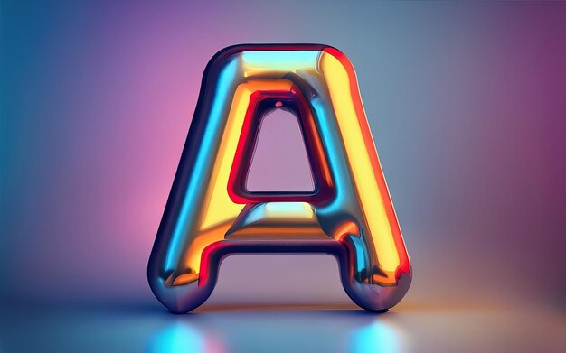 Letter A in 3D