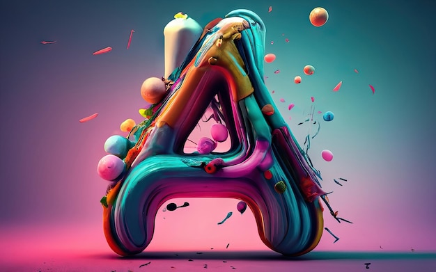 Letter A in 3D