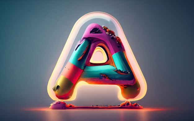 Letter A in 3D