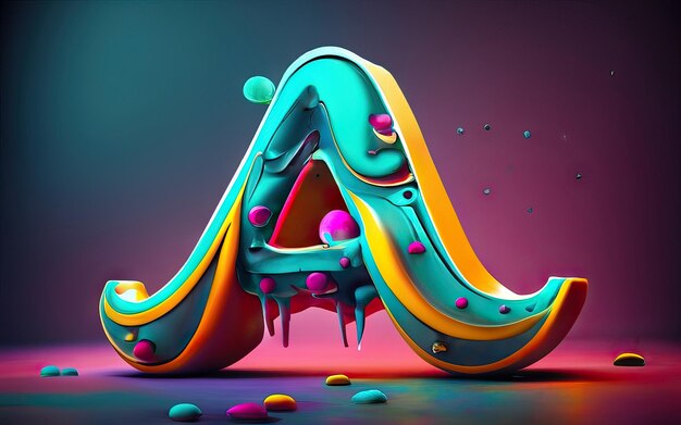 Photo letter a in 3d