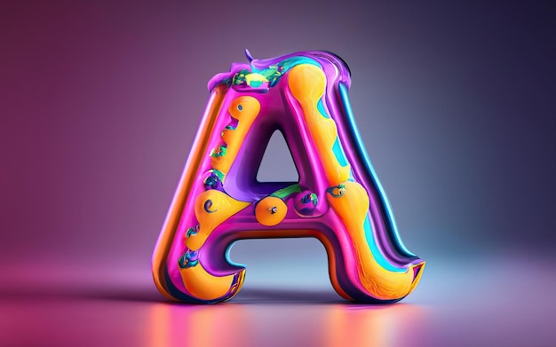 Letter A in 3D