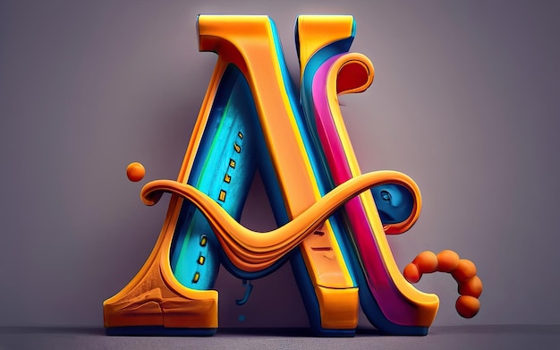 Photo letter a in 3d