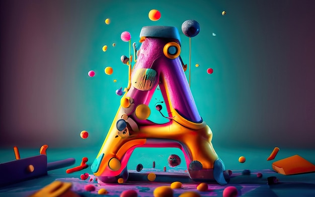 Letter A in 3D