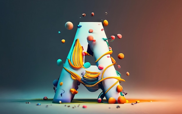 Letter A in 3D