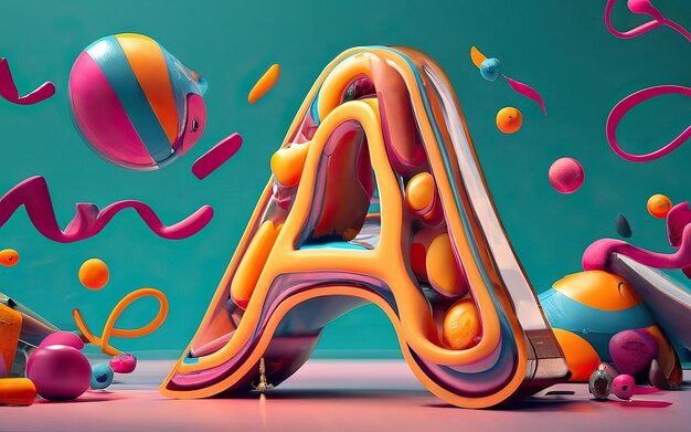 Photo letter a in 3d