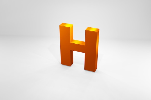 Foto letter a gouden typografie 3d render op geïsoleerde witte achtergrond