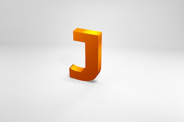 Letter A gouden typografie 3d render op geïsoleerde witte achtergrond