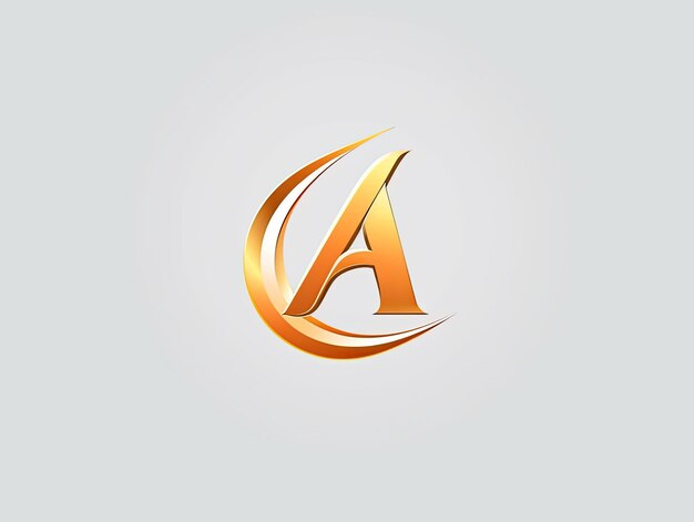 Foto letter a in logo-stijl badge eenvoudige 2d-ontwerpillustratie generatieve ai